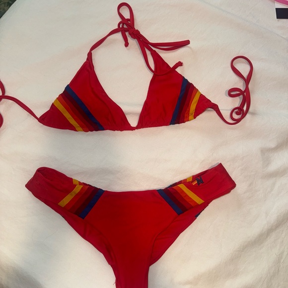 Aviator Nation Red Bikini Set - Picture 3 of 6